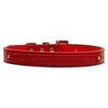 Unconditional Love 38 in. - 10mm Faux Croc Two Tier Collars Red Medium UN2444494